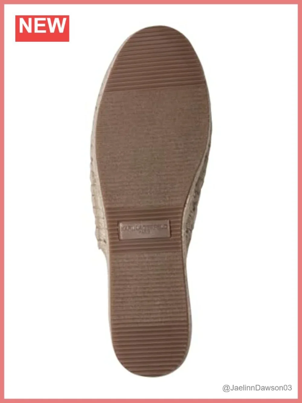 Karl Lagerfeld Espadrille Flat Mule Closed Toe Slip On Women's Casual Sandal